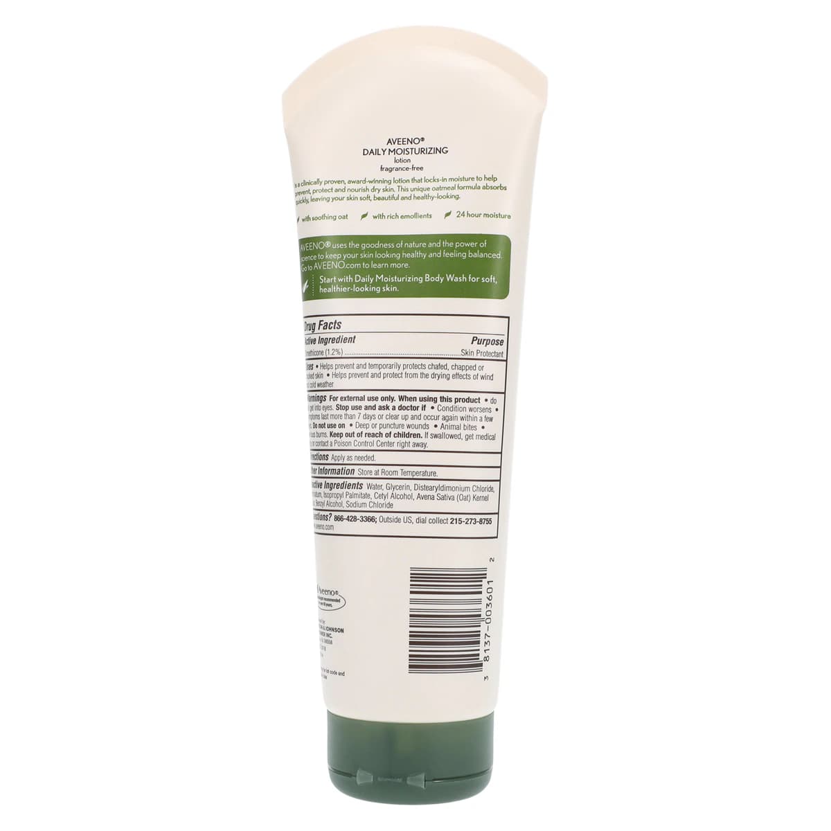 Aveeno Daily Moisturizing Lotion, Dimethicone, Fragrance Free, 8 oz Tube thumbnail 3