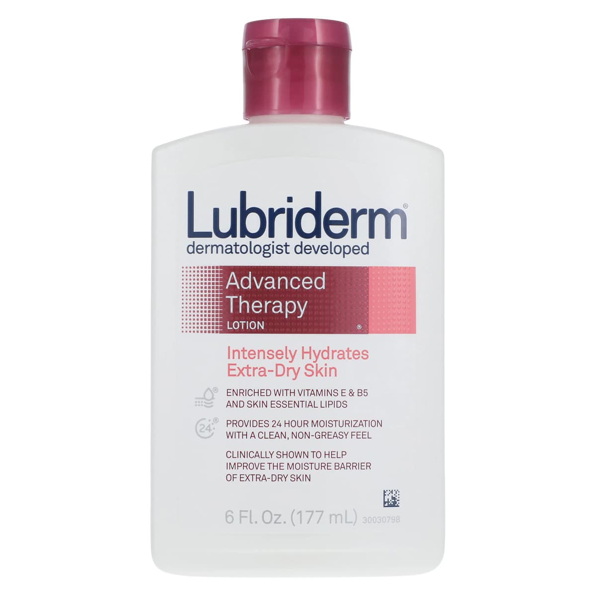 Lubriderm Advanced Therapy Lotion, Fragrance Free, Vitamin E & B5, 6 oz Bottle - Lubriderm Adv Therapy Lotion - Image 1