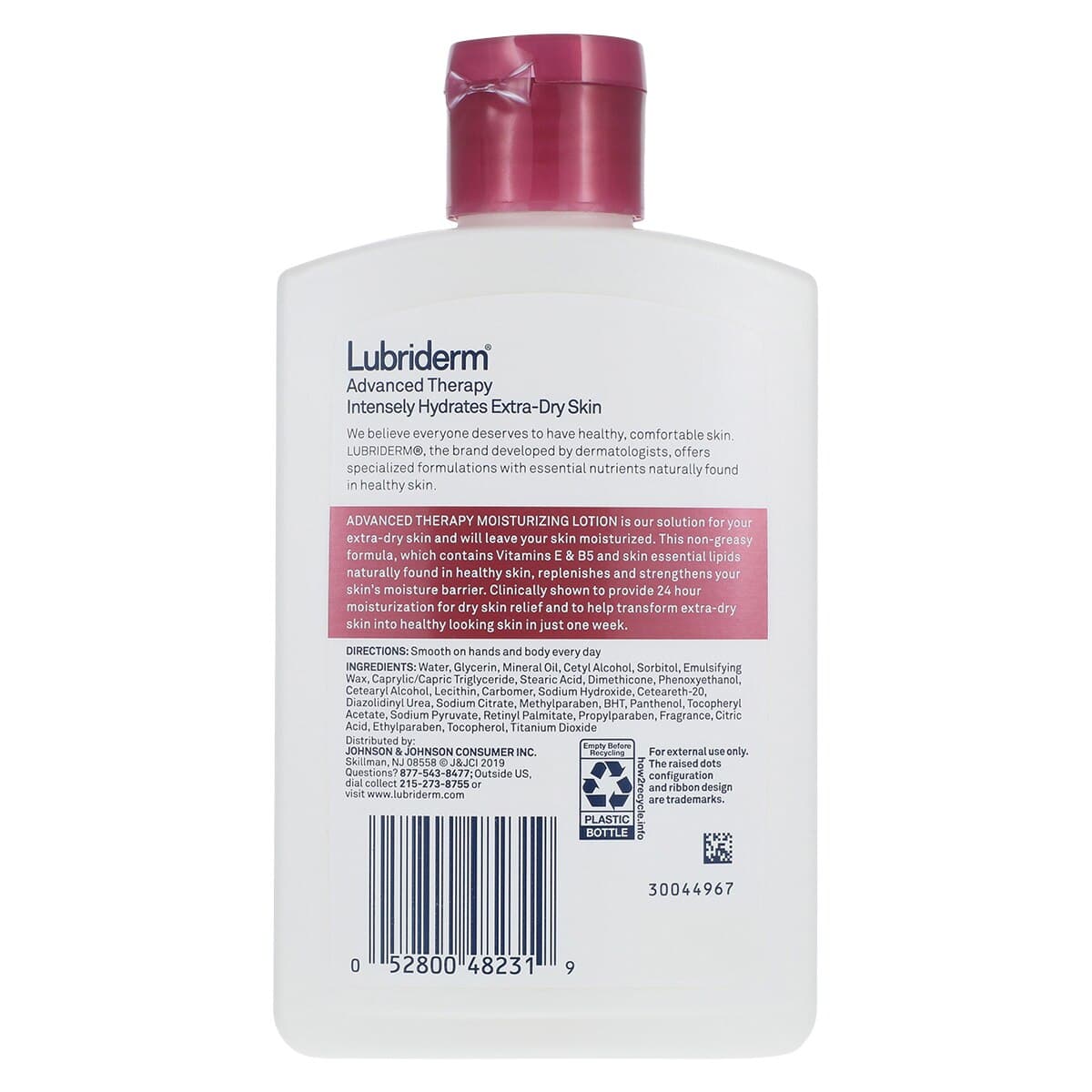Lubriderm Advanced Therapy Lotion, Fragrance Free, Vitamin E & B5, 6 oz Bottle thumbnail 2