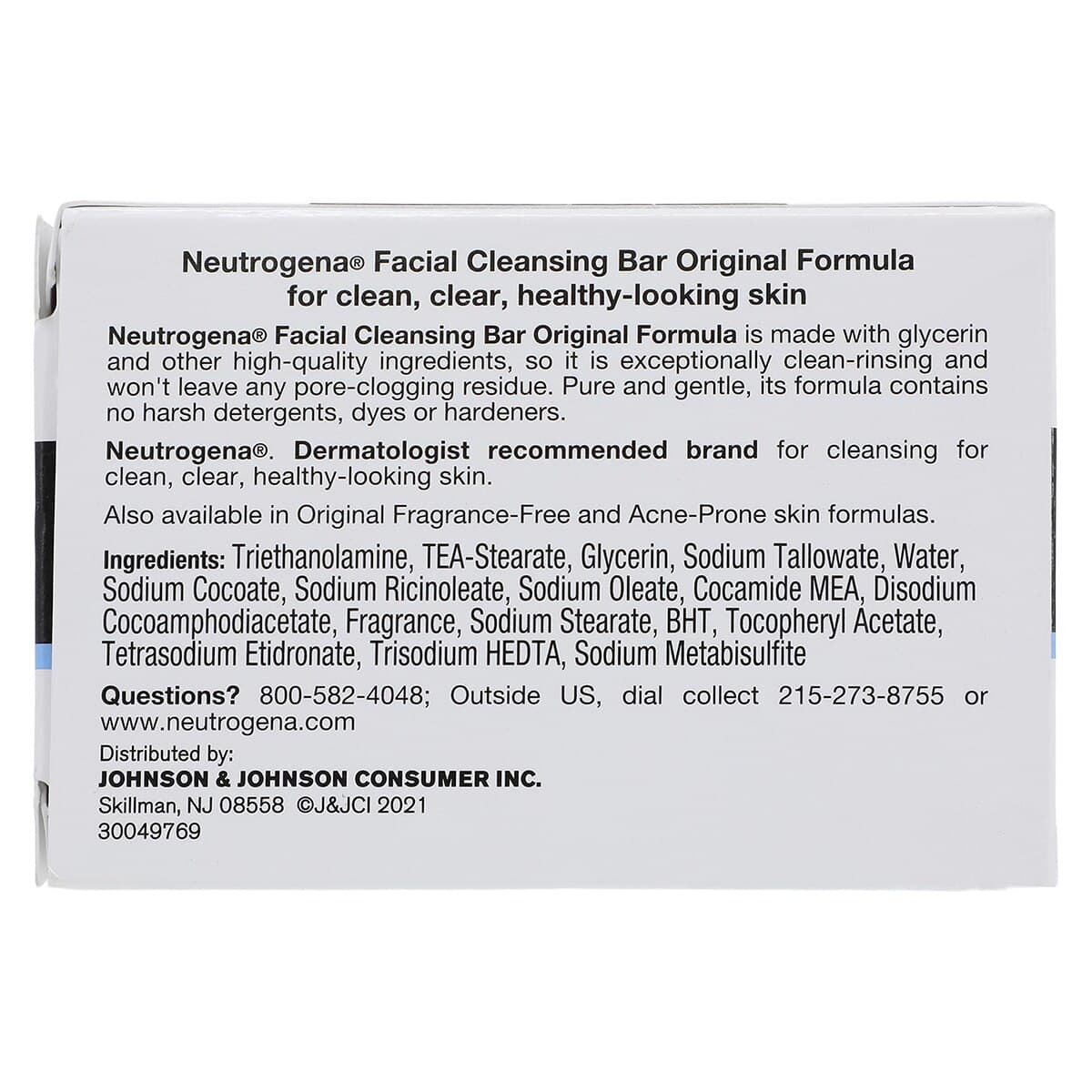 Neutrogena Original Gentle Cleansing Bar, Glycerin Transparent Facial Soap, Hypoallergenic, 3.5 oz thumbnail 3
