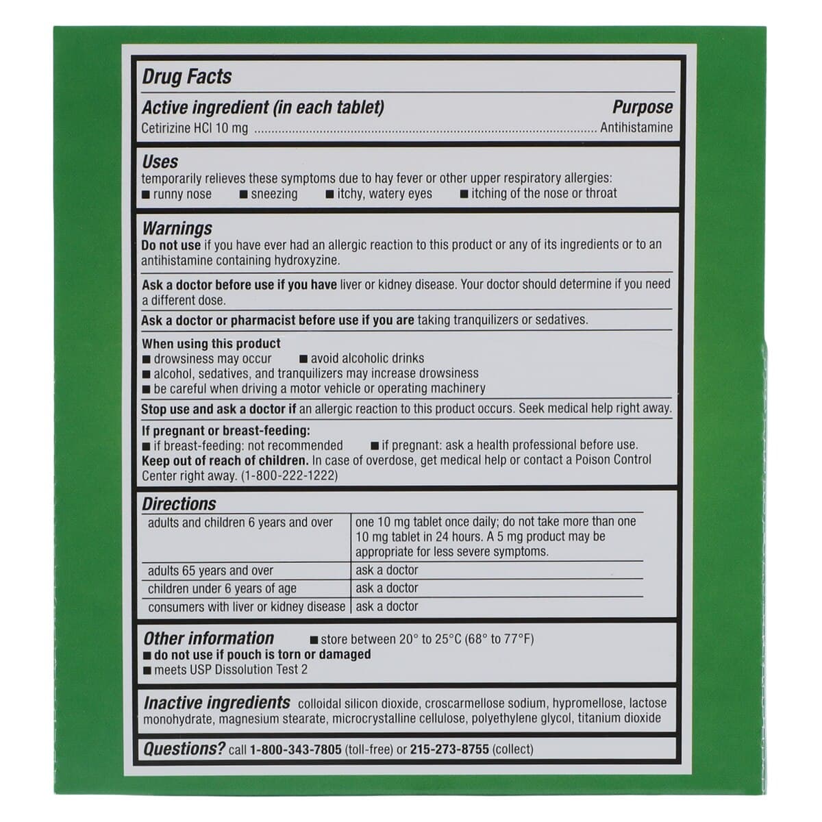 Zyrtec OTC Allergy Oral Tablets, 10mg, Individual Blister Pack, 14/Box thumbnail 2
