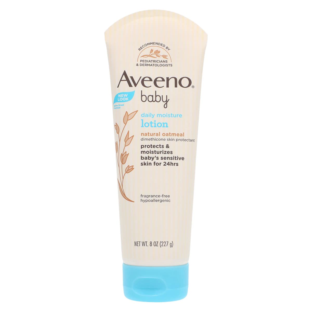 Aveeno Baby Daily Moisturizing Lotion, Fragrance Free, Paraben Free, Hypoallergenic, 8 oz Tube - Aveeno Baby Daily Lotion FF - Image 1
