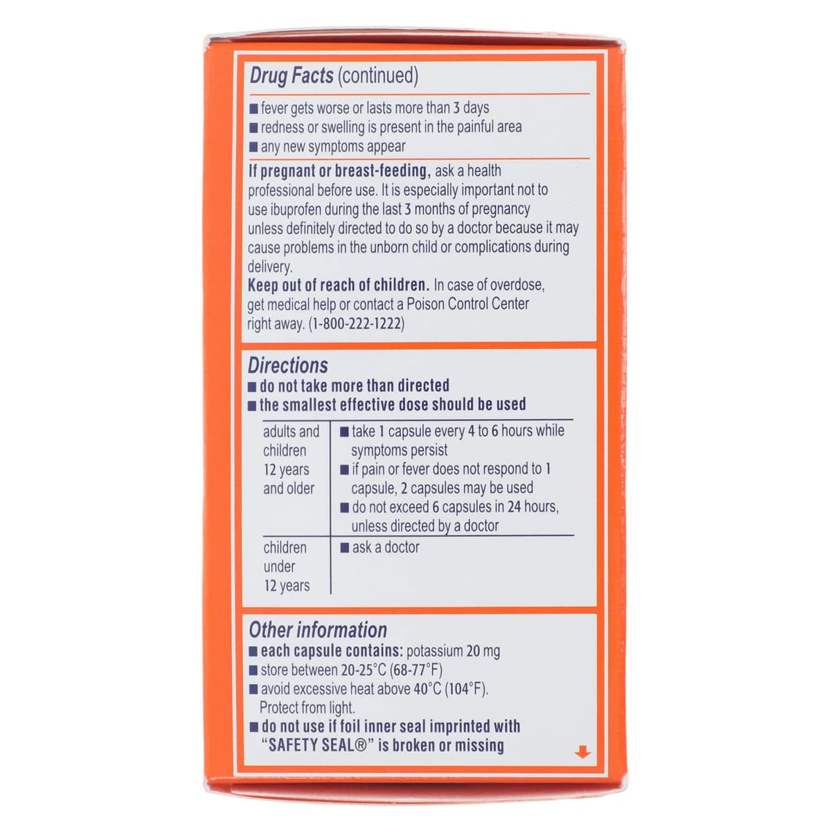 Motrin IB Liquid Gel Capsules, 200 mg, 80/Bottle thumbnail 4