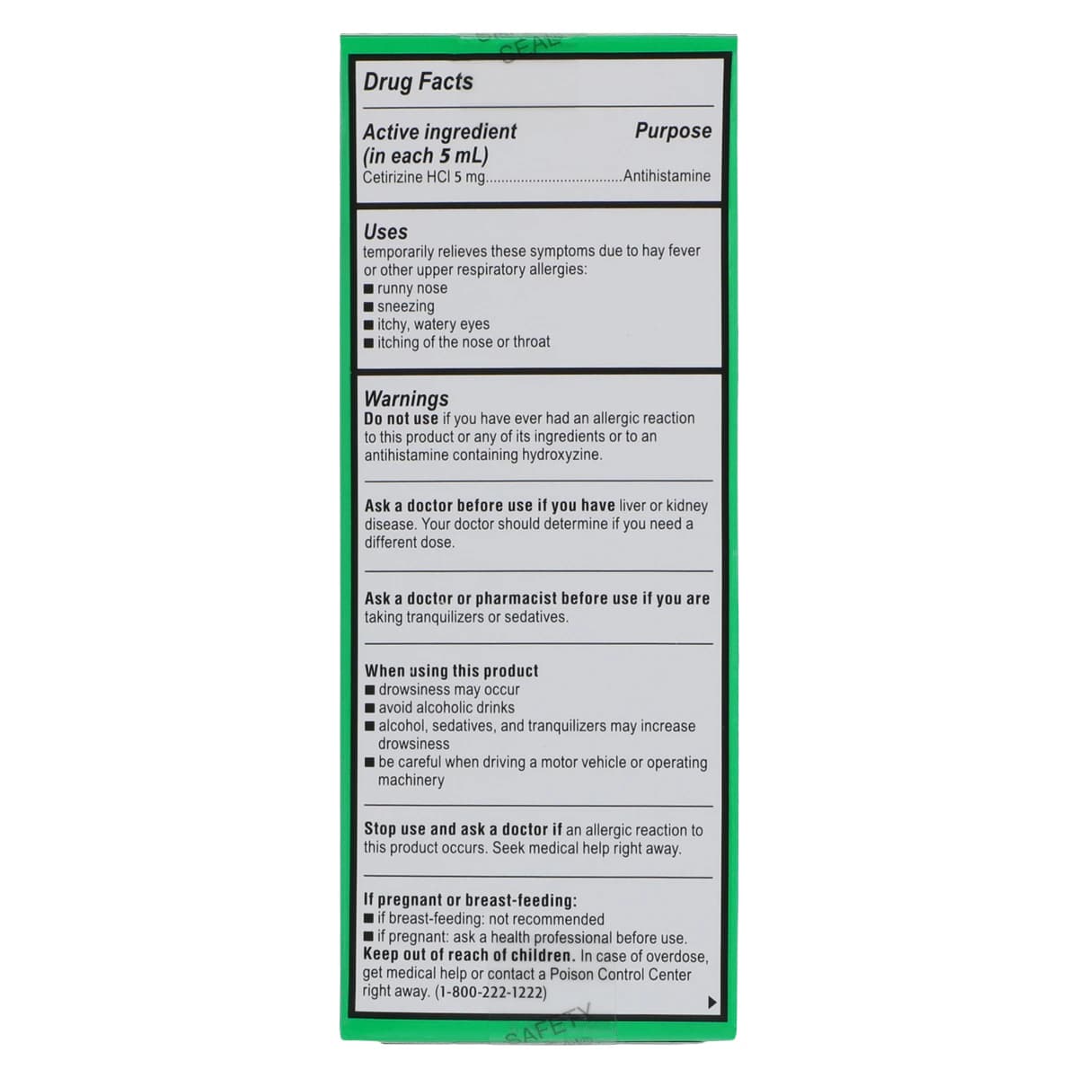 Zyrtec Children's Allergy Syrup, 1 mg/mL, 4 oz Bottle thumbnail 2