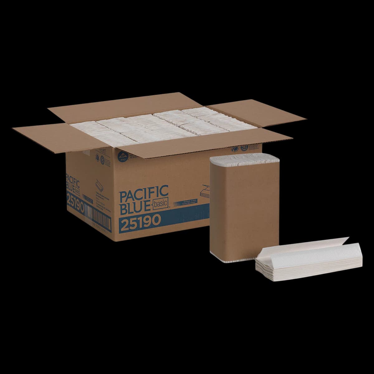 Georgia Pacific Professional Blue Basic C-Fold Paper Towels, 1-Ply, 10" x 13", White, 2400/Case - Georgia Pacific Professional Blue Basic C-Fold Paper Towels - Image 1