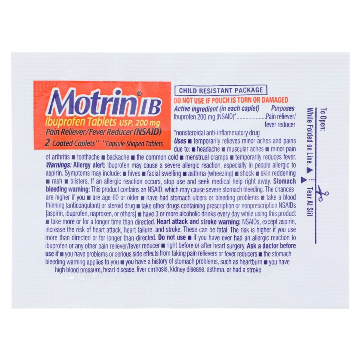 Motrin IB Tablets, 200mg, NSAID, 50x2/Box thumbnail 3