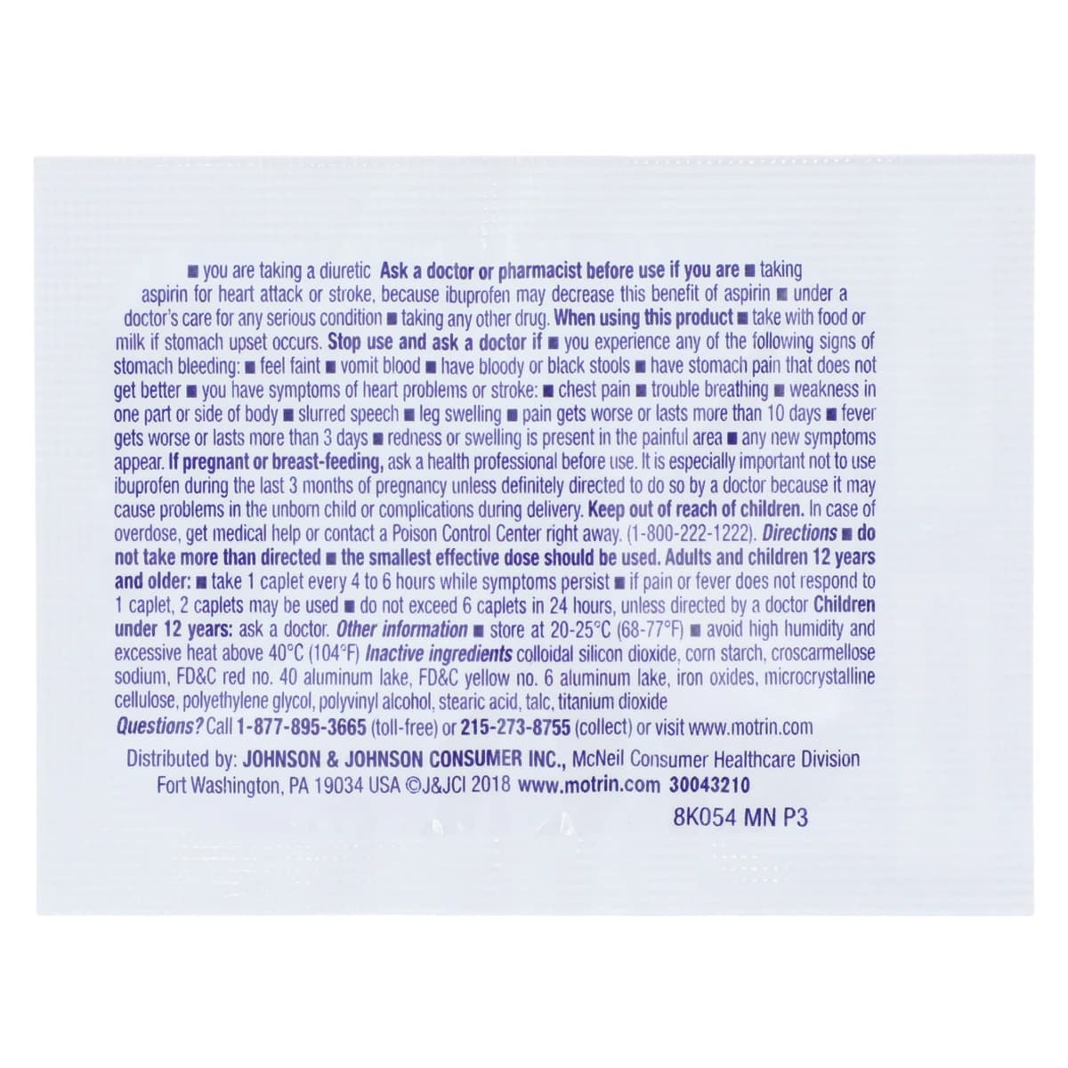Motrin IB Tablets, 200mg, NSAID, 50x2/Box thumbnail 4