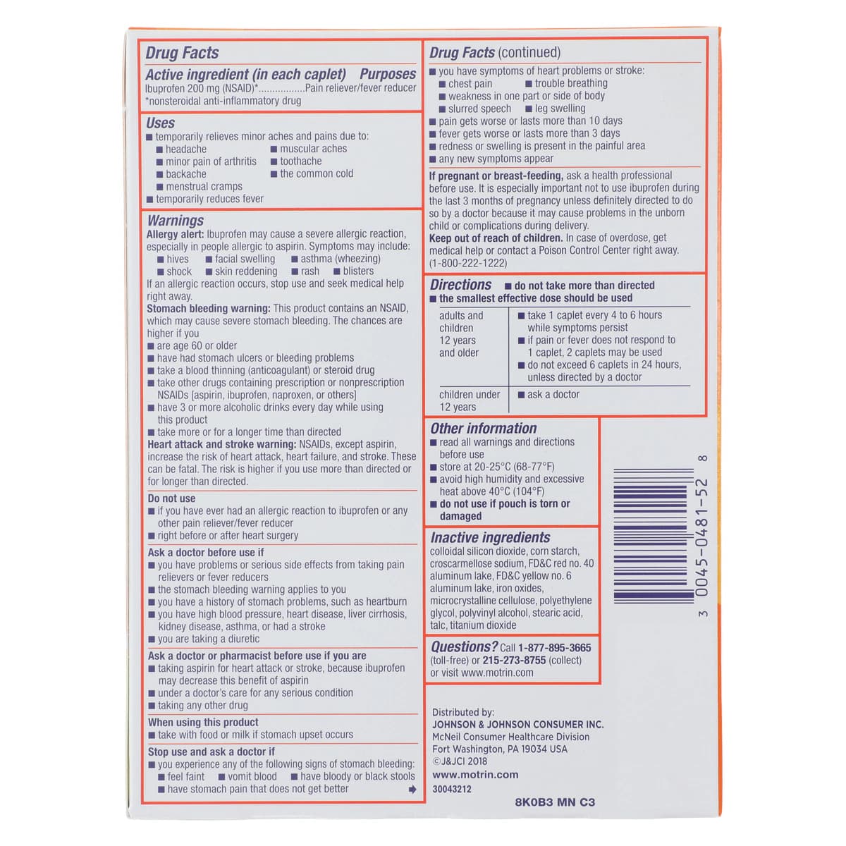 Motrin IB Tablets, 200mg, NSAID, 50x2/Box thumbnail 6