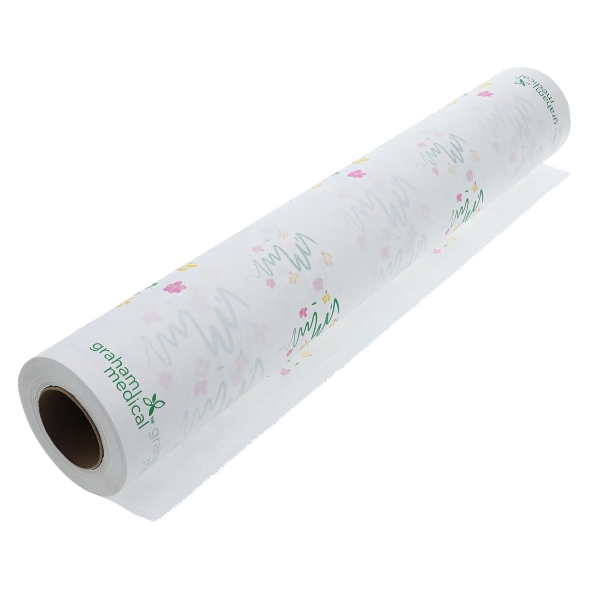 Graham Medical Exam Table Paper, Smooth, Wildflower Print, 18 in x 225 ft, 12/Case thumbnail 2