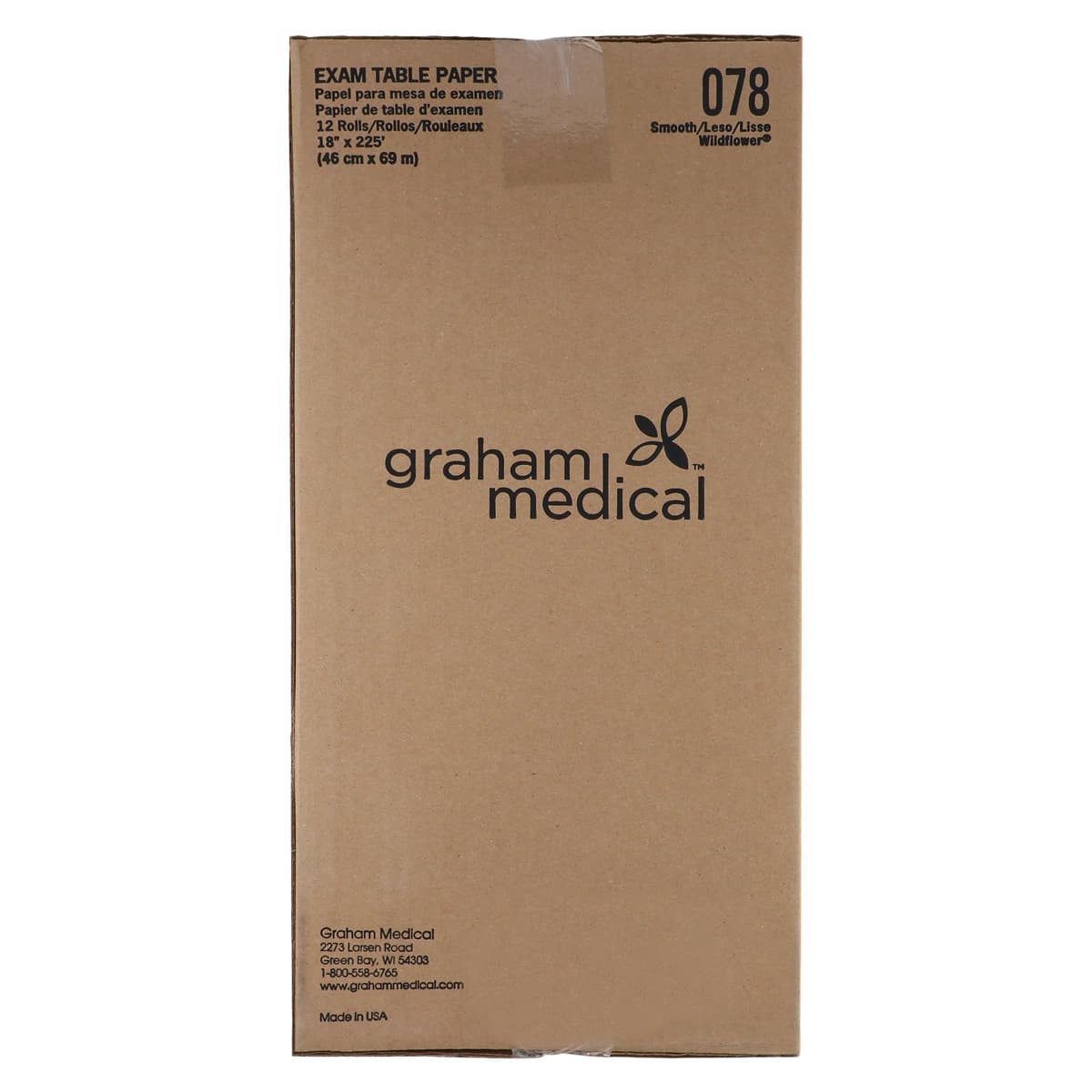 Graham Medical Exam Table Paper, Smooth, Wildflower Print, 18 in x 225 ft, 12/Case thumbnail 3