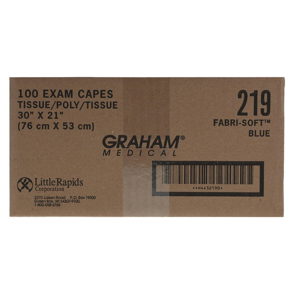 Graham Medical Fabri-Soft Disposable Exam Cape, Blue, 30 in x 21 in, 100/Case thumbnail 3