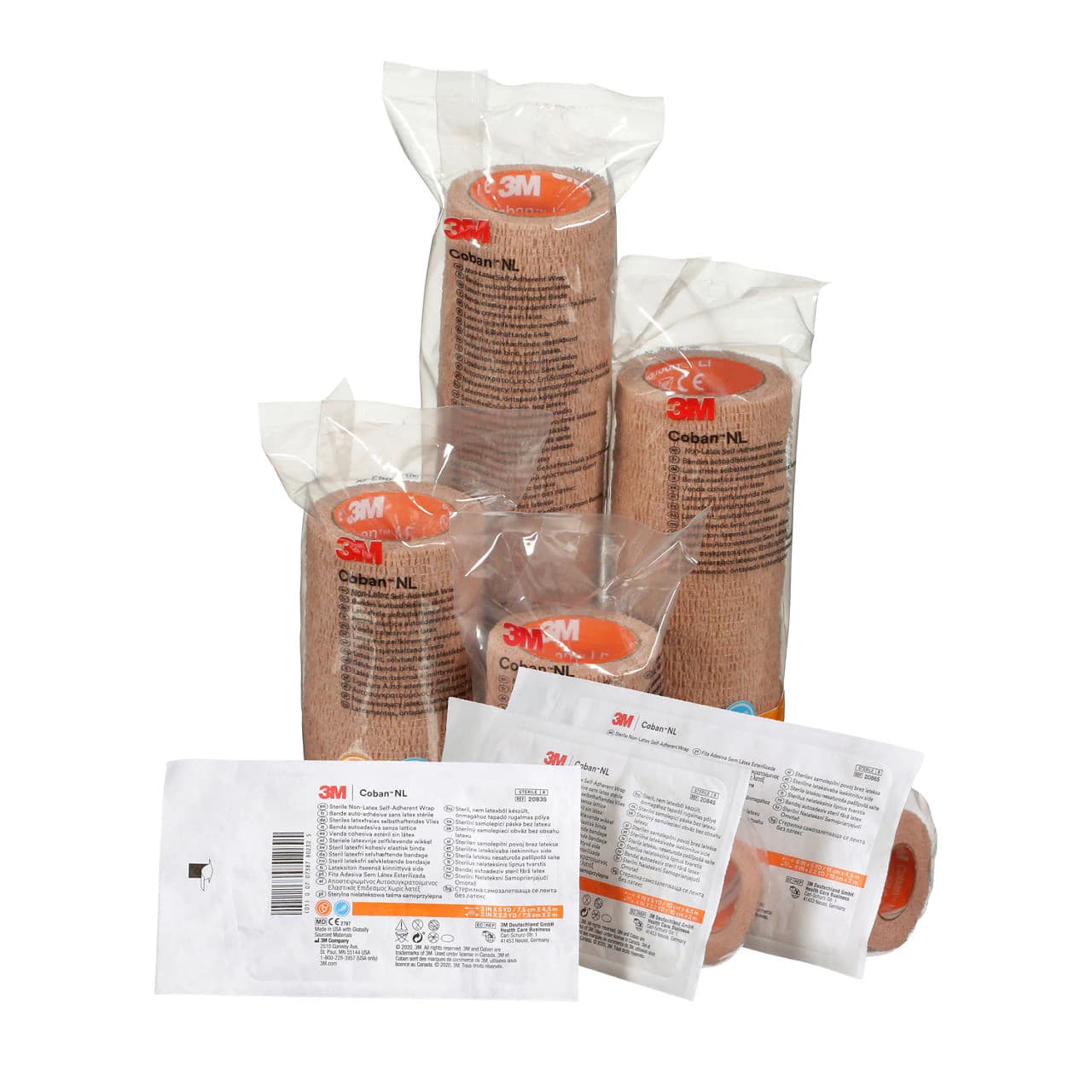 3M Coban LF Self-Adherent Wrap Bandage, 3" x 5 Yd, Tan, Non-Sterile, 24/Case thumbnail 3
