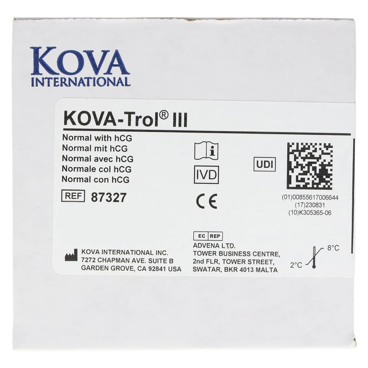 Kovatrol III Urine Control, Multi-Analyte Level 3, Normal Control, 4x60mL Lyophilized, 4/Case thumbnail 3