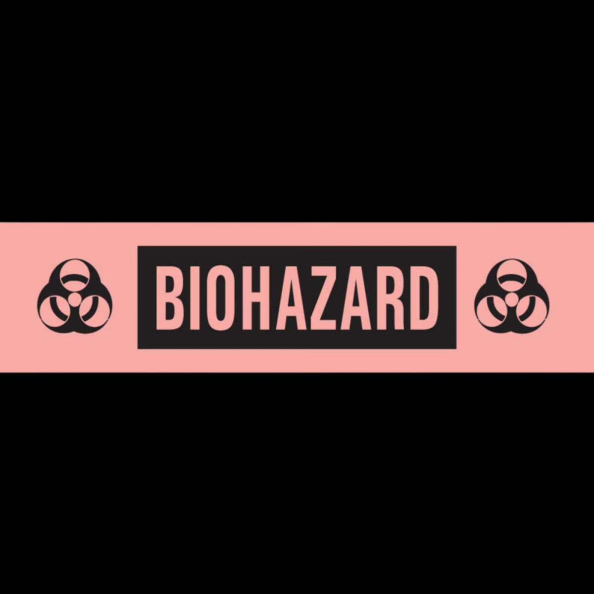 Precision Dynamics Biohazard Label Tape, Red, 2" x 1/2", 500/Roll - Label Biohazard Tape Red - Image 1