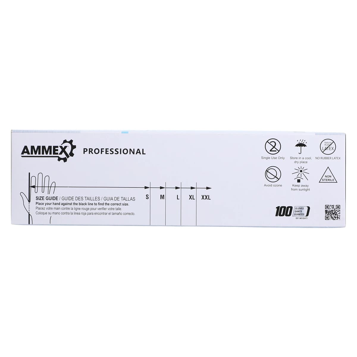 +AMMEX Nitrile Exam Gloves, Powder Free, Non-Sterile, Small, Blue, Textured, 100/Box thumbnail 5