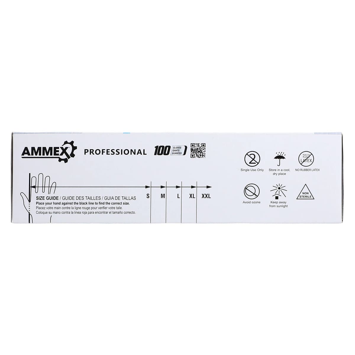 +AMMEX Nitrile Exam Gloves, Powder Free, Non-Sterile, Medium, Blue, Textured, 100/Box thumbnail 5