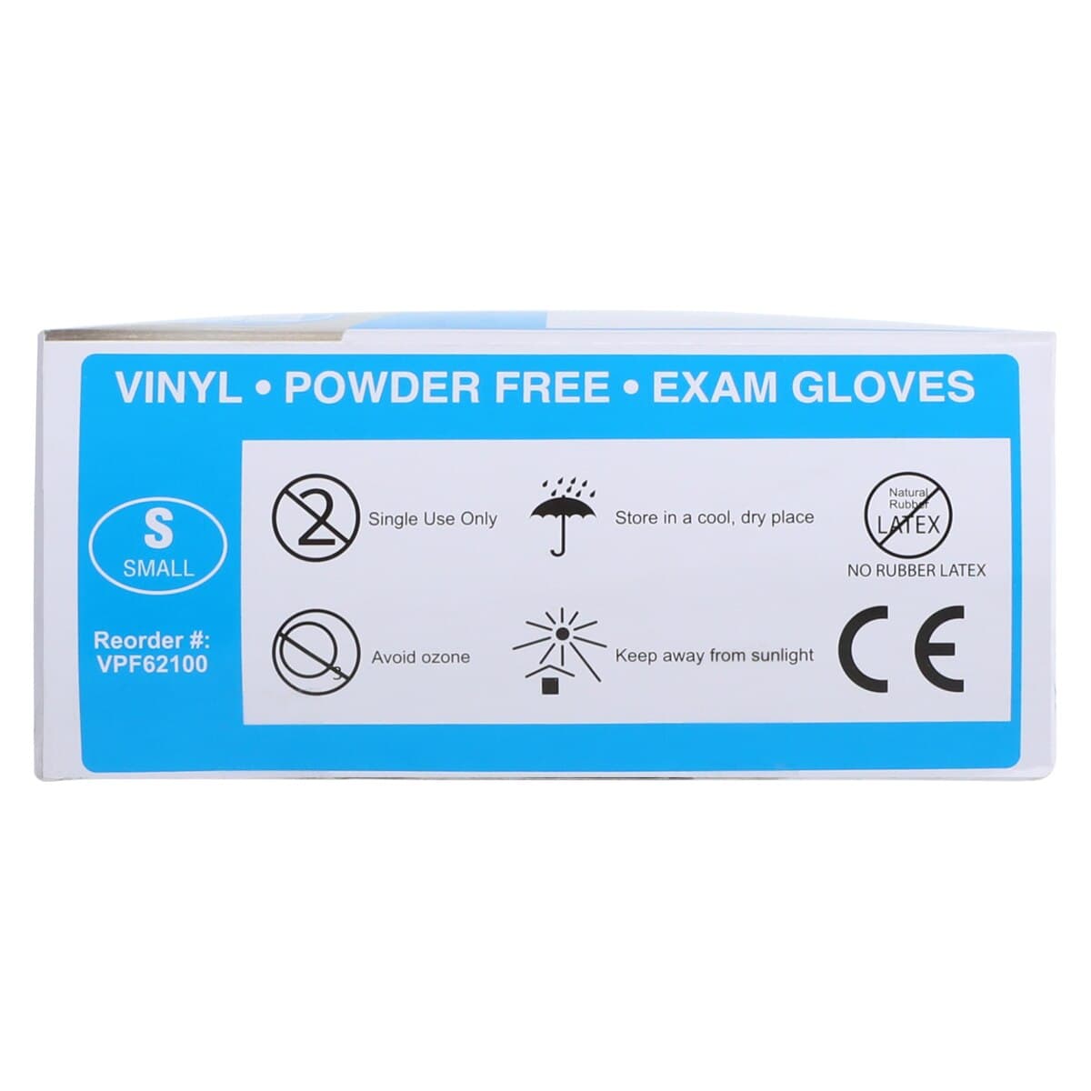 Ammex Vinyl Exam Gloves, Powder Free, Non-Sterile, Small, Clear, 100/Box thumbnail 6