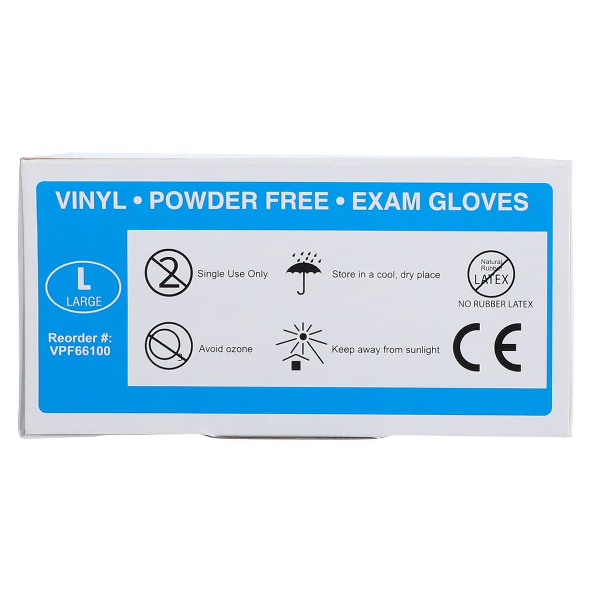 +Ammex Vinyl Exam Gloves, Powder Free, Non-Sterile, Large, Clear, 100/Box thumbnail 7