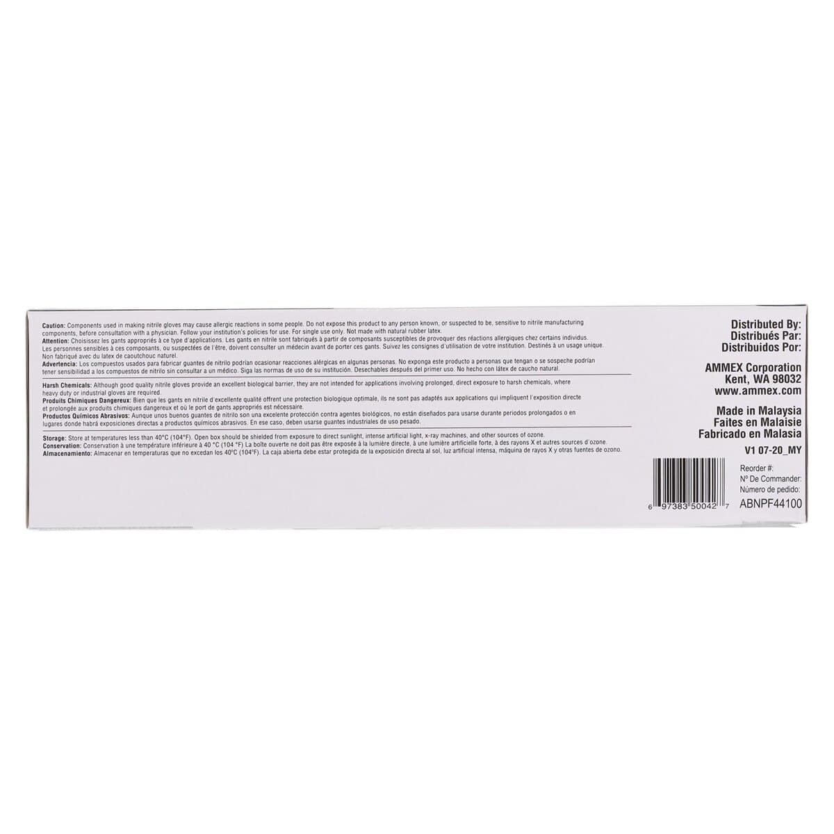 Ammex Black Nitrile Exam Gloves, Powder Free, Non-Sterile, Medium, 100/Box thumbnail 6