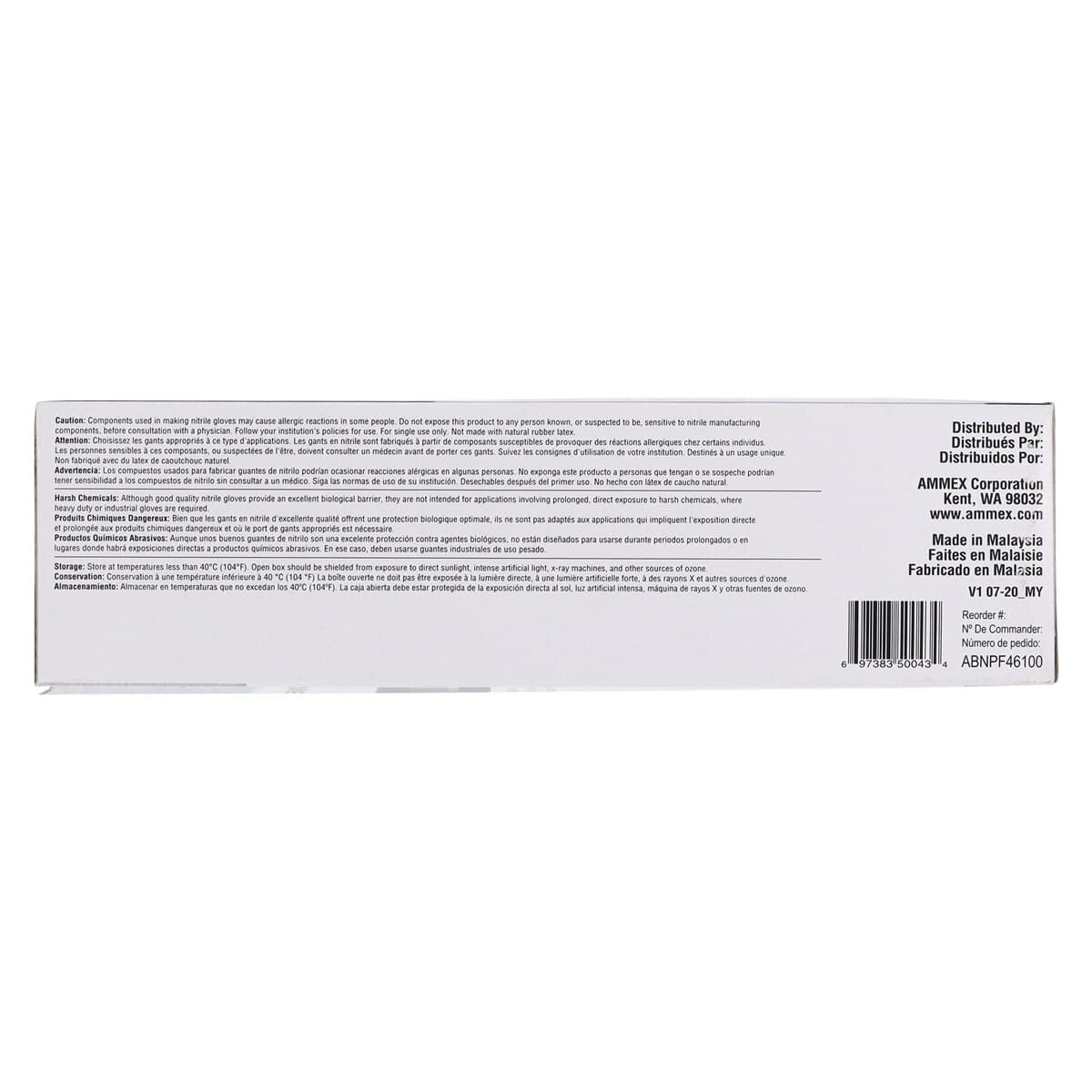 Ammex Black Nitrile Exam Gloves, Powder Free, Non-Sterile, Large, 100/Box thumbnail 5