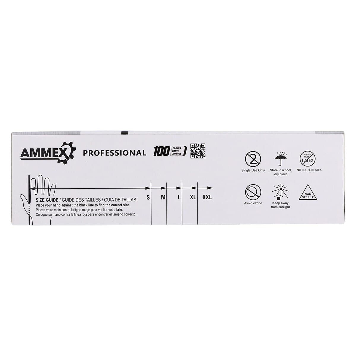 Ammex Black Nitrile Exam Gloves, Powder Free, Non-Sterile, Large, 100/Box thumbnail 6