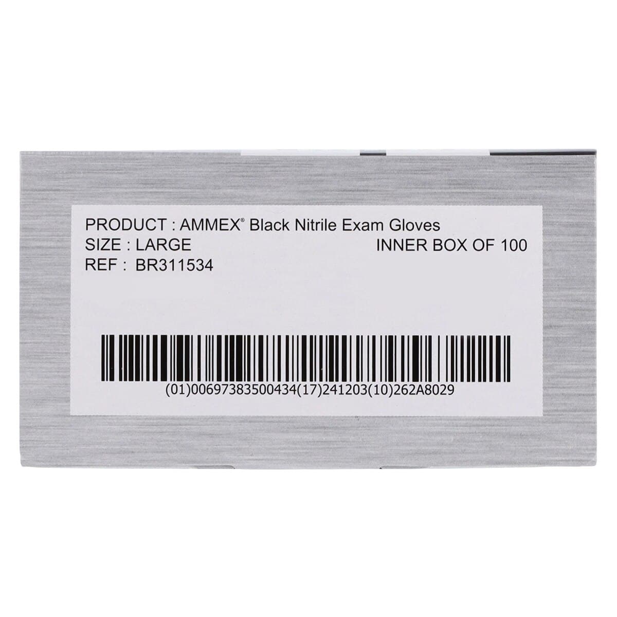 Ammex Black Nitrile Exam Gloves, Powder Free, Non-Sterile, Large, 100/Box thumbnail 8