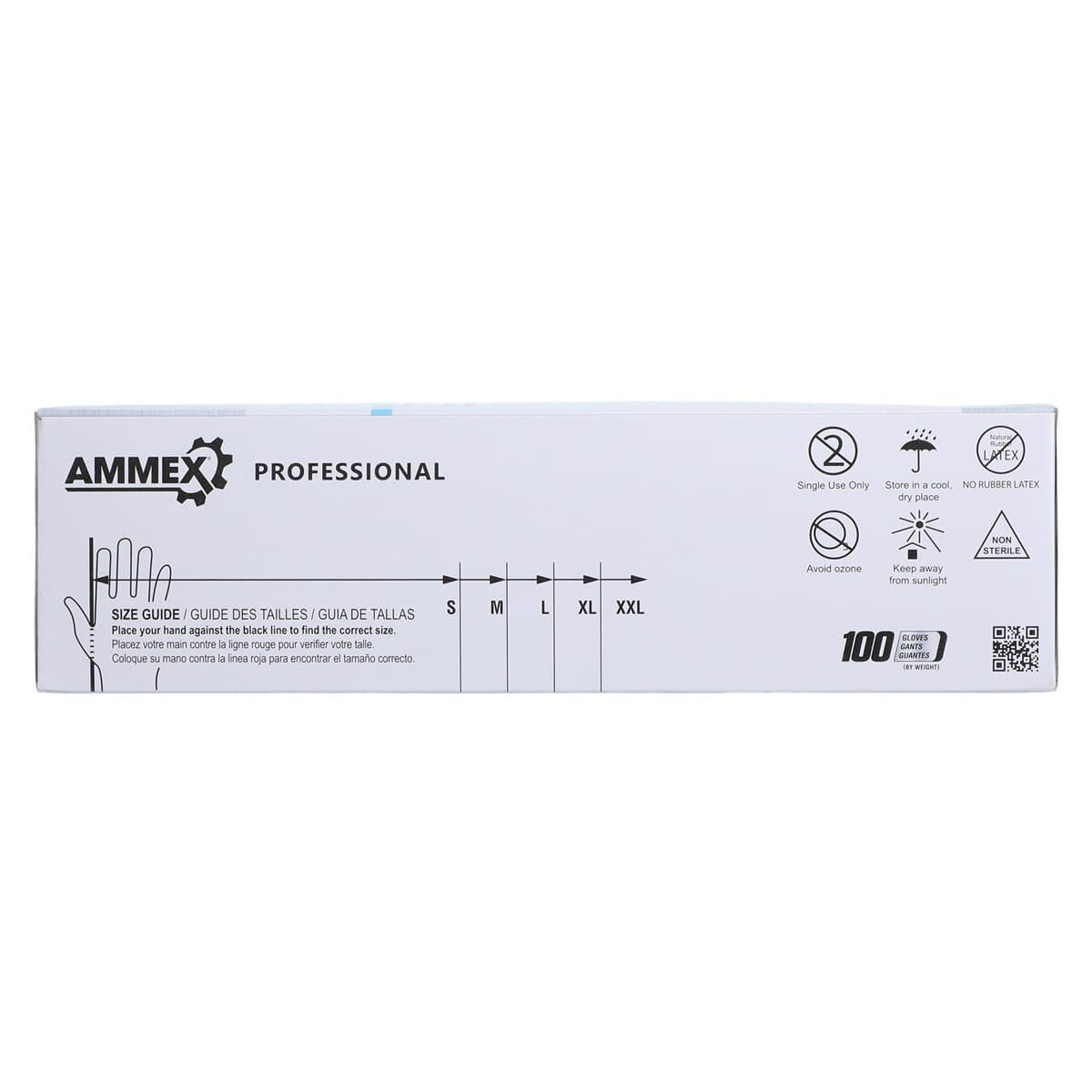 +AMMEX Nitrile Exam Gloves, Powder Free, Non-Sterile, Extra Large, Blue, 100/Box thumbnail 5