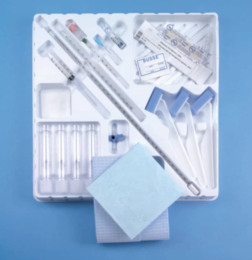 Busse Hospital Disposable Lumbar Puncture Tray with Lidocaine - Tray Lumbar Puncture W/Lidoc - Image 1