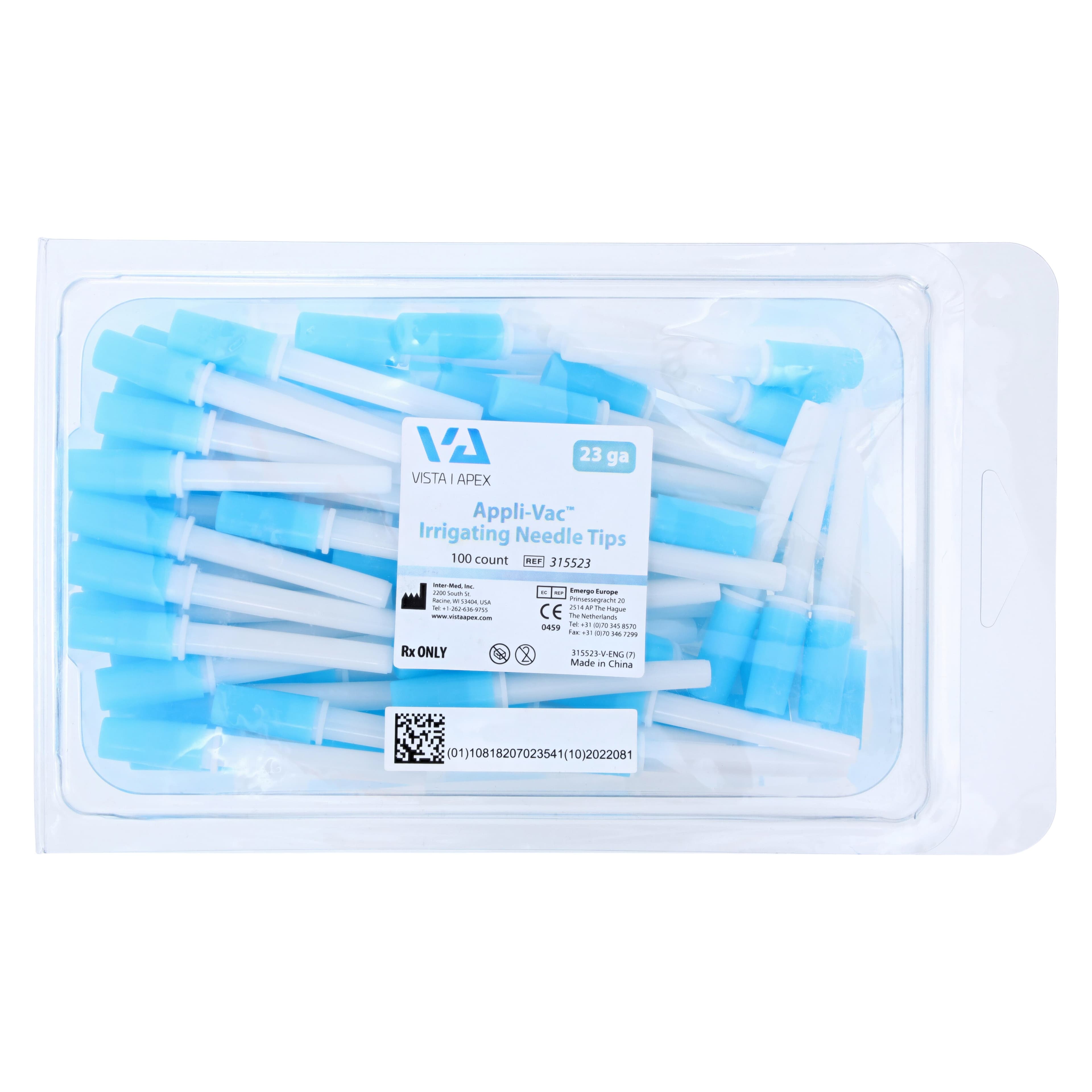 Appli-Vac Irrigating Needle Tips, 23 Ga, 1", Blue, 100/Pk, 315523 thumbnail 4