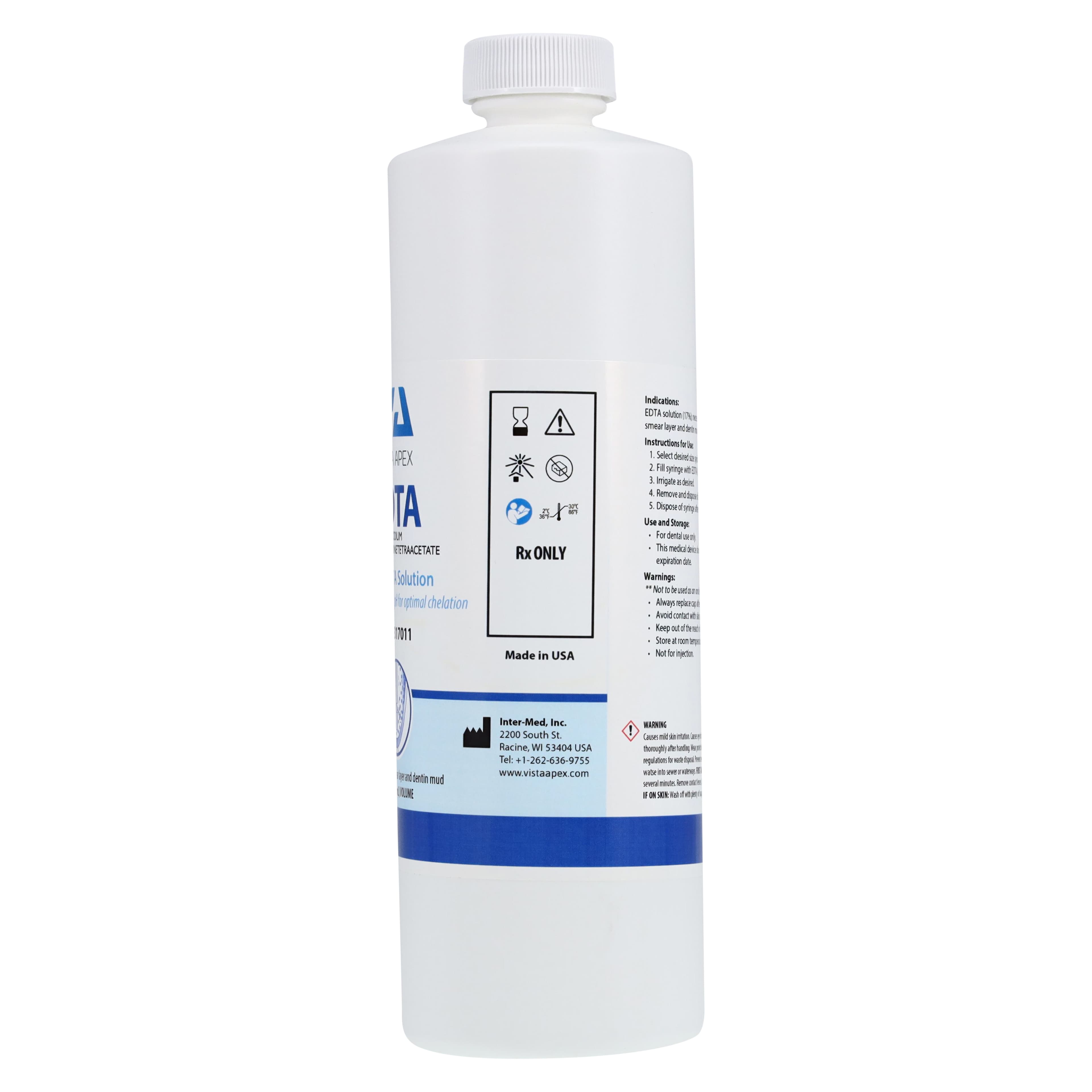 Vista Apex EDTA 17% Aqueous Chelating Agent, 16 oz (480 mL) Bottle, 317011 thumbnail 2