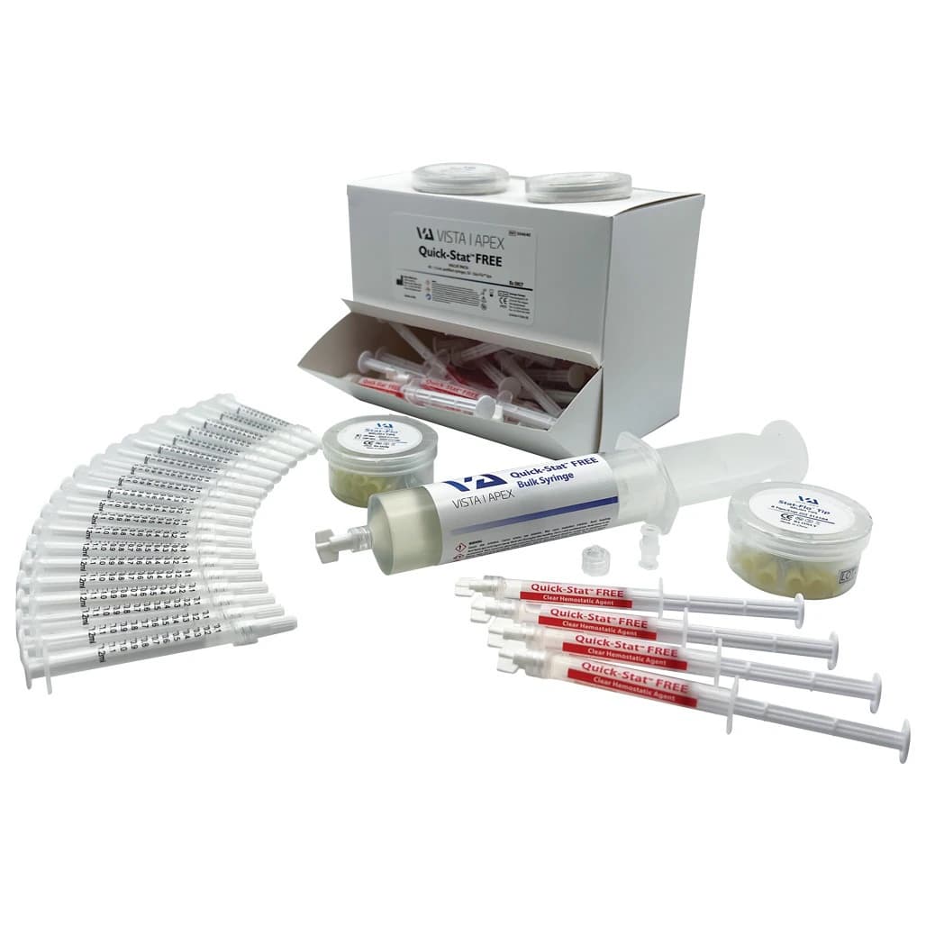 Vista Apex Quick-Stat FREE Clear Hemostatic Gel, 25% Aluminum Chloride, 1.2 mL Syringe Value Pack (40 Syringes + 50 Stat-Flo Tips), #504640 thumbnail 2