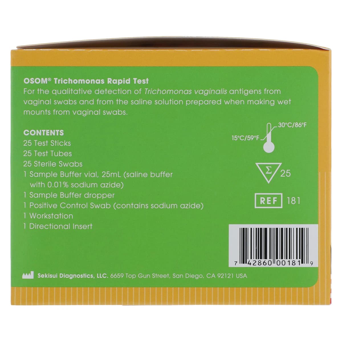 OSOM Trichomonas Rapid Test Kit, CLIA Waived, 25 Tests/Kit thumbnail 3