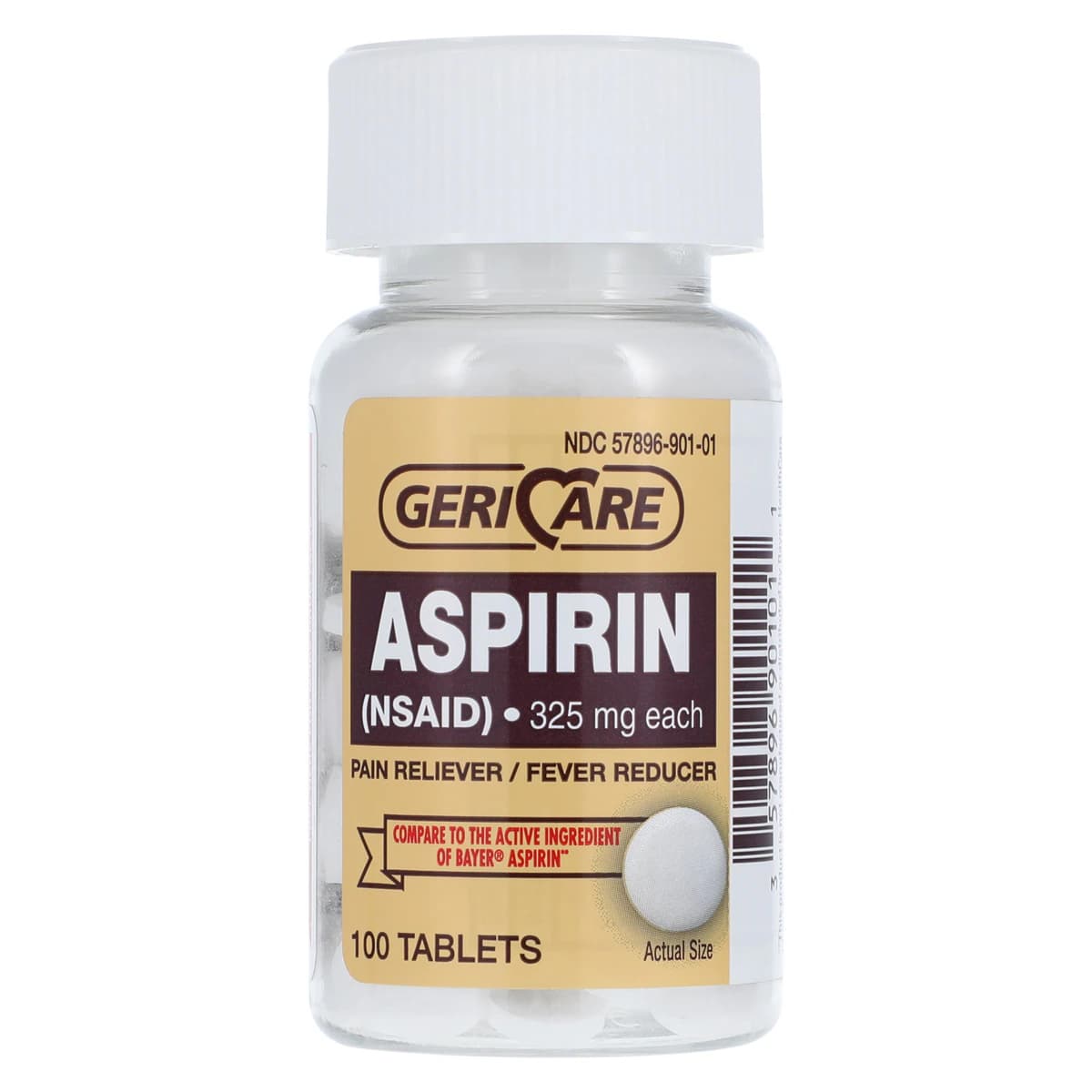 Geri-Care Aspirin Tablet, 325mg, 100/Bottle - Aspirin Tablet - Image 1