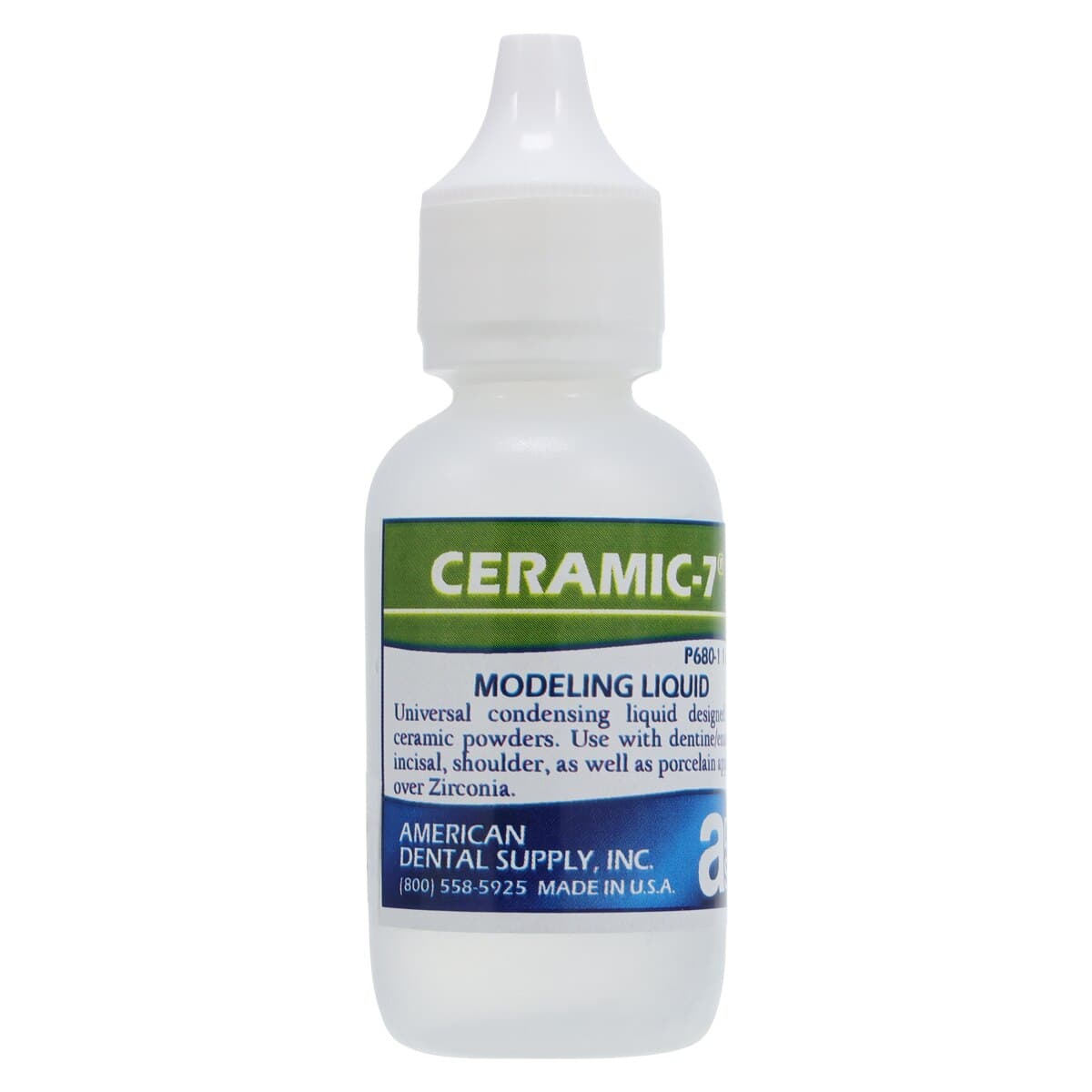 Ceramic 7 Modeling Porcelain Liquid, 32 oz (Quart) Bottle, American Dental Supply thumbnail 2