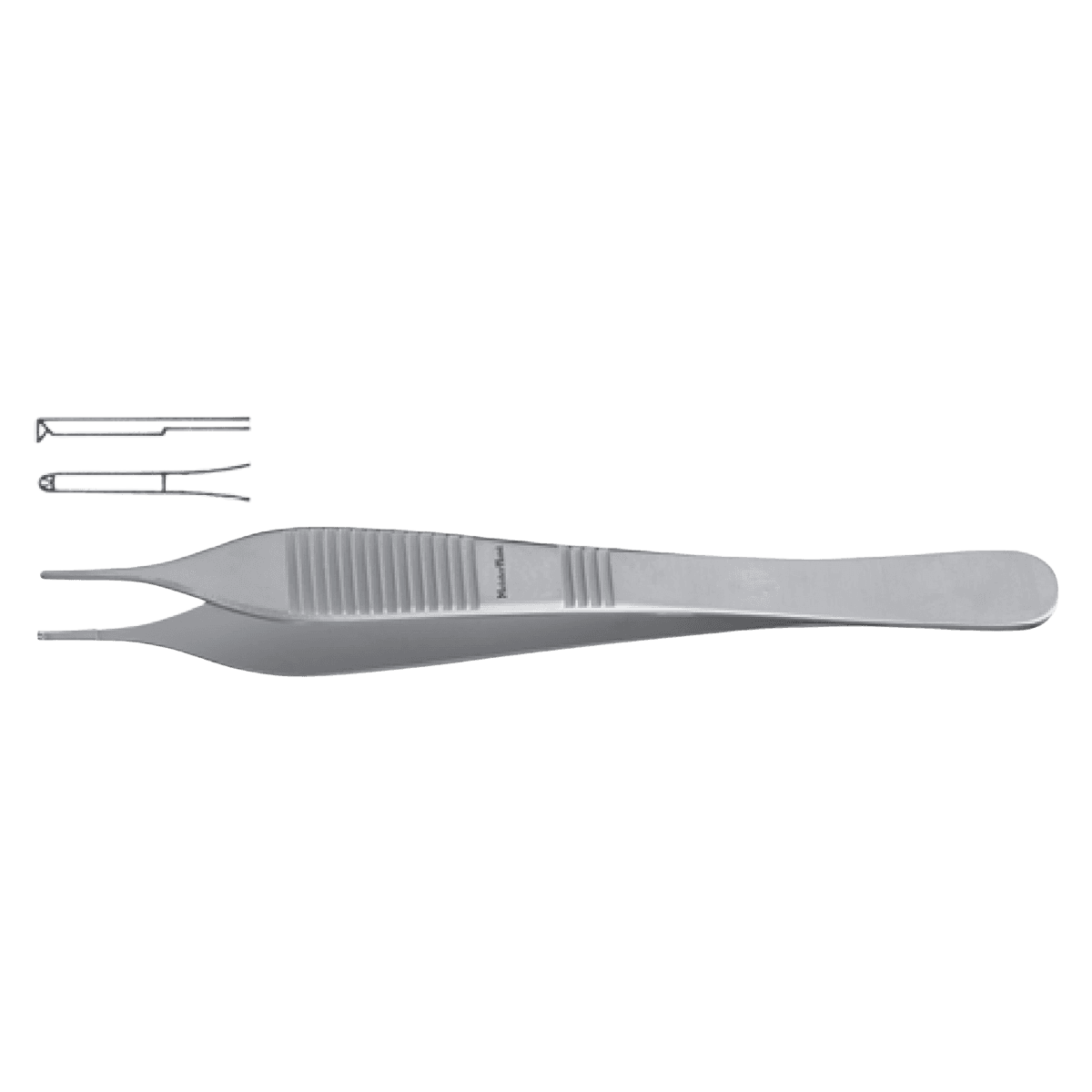 Miltex Meister-Hand Adson Tissue Suture Forceps, Straight, 4-3/4", Stainless Steel, Autoclavable thumbnail 2
