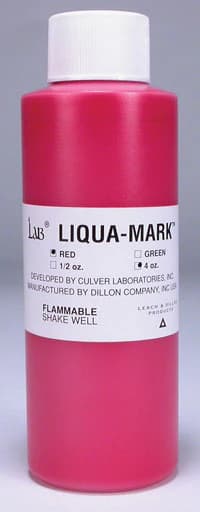 Lab® Liqua Mark™ High Spot Indicating Liquid, Red, 4 oz Bottle - Lab® Liqua Mark™ High Spot Indicating Liquid 4oz - Image 1
