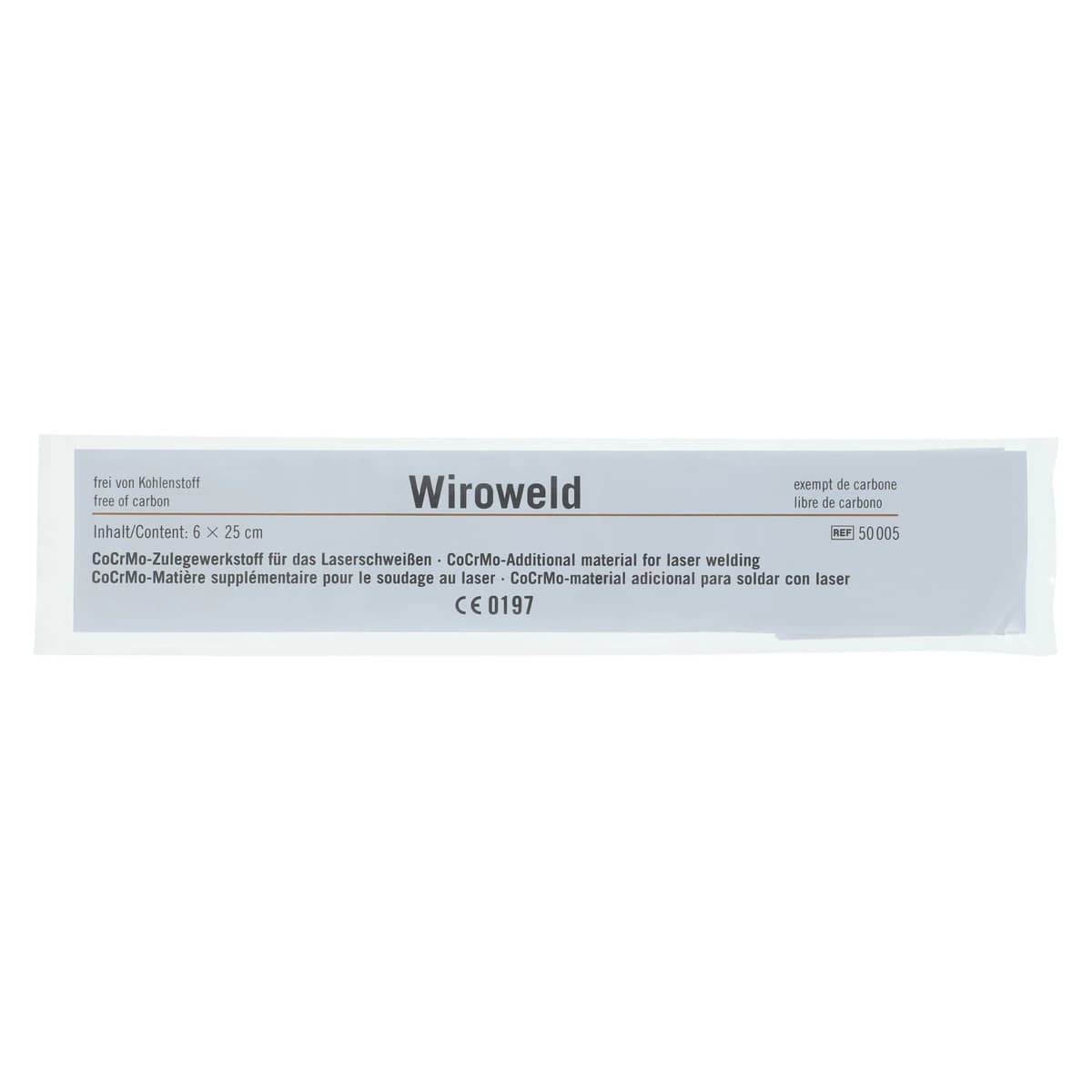 Bego Wiroweld Laser Welding Wire, CoCrMo C-Free, 0.50 mm x 1.5 m (2 g) - Wiroweld Ø 0.50mm 1.5m - Image 1