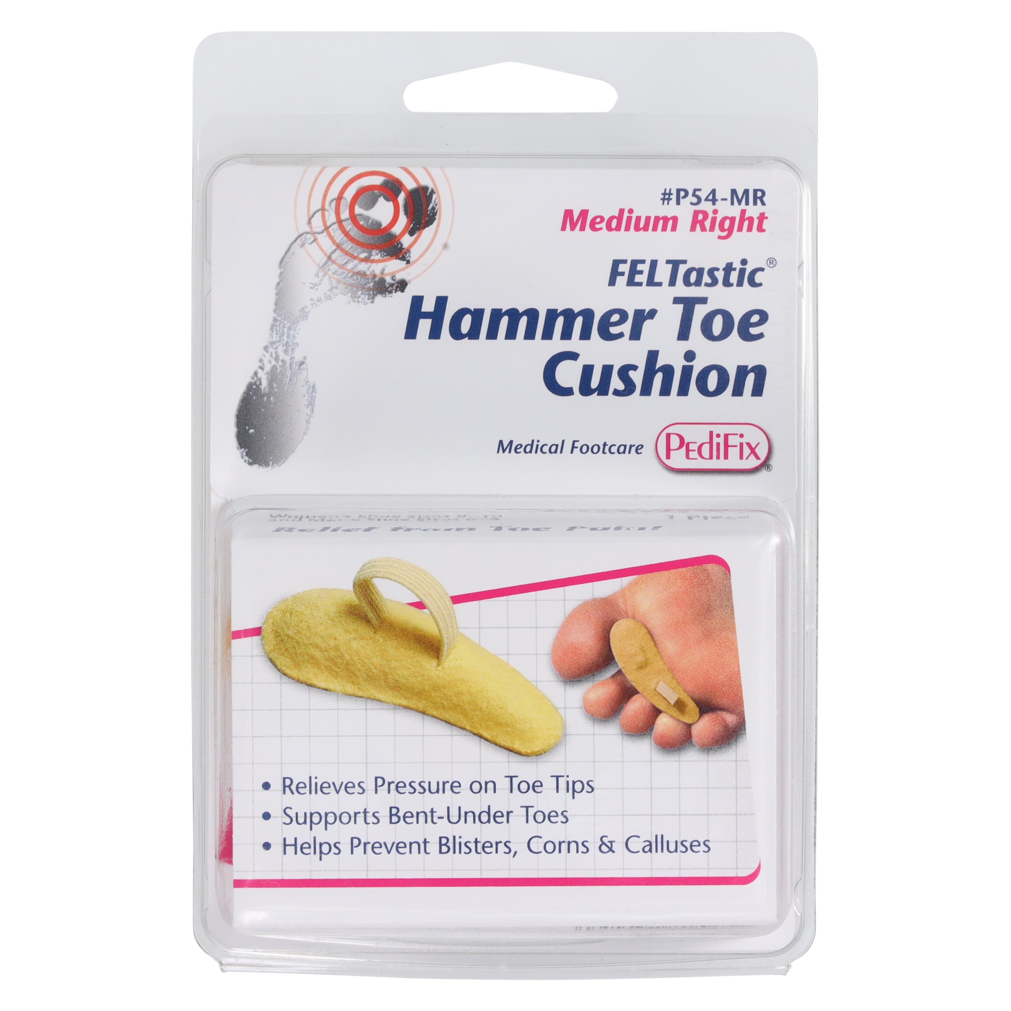 Pedifix FELTastic Cushion Toe for Hammer Toe, Right Foot, Medium, Soft Felt thumbnail 3