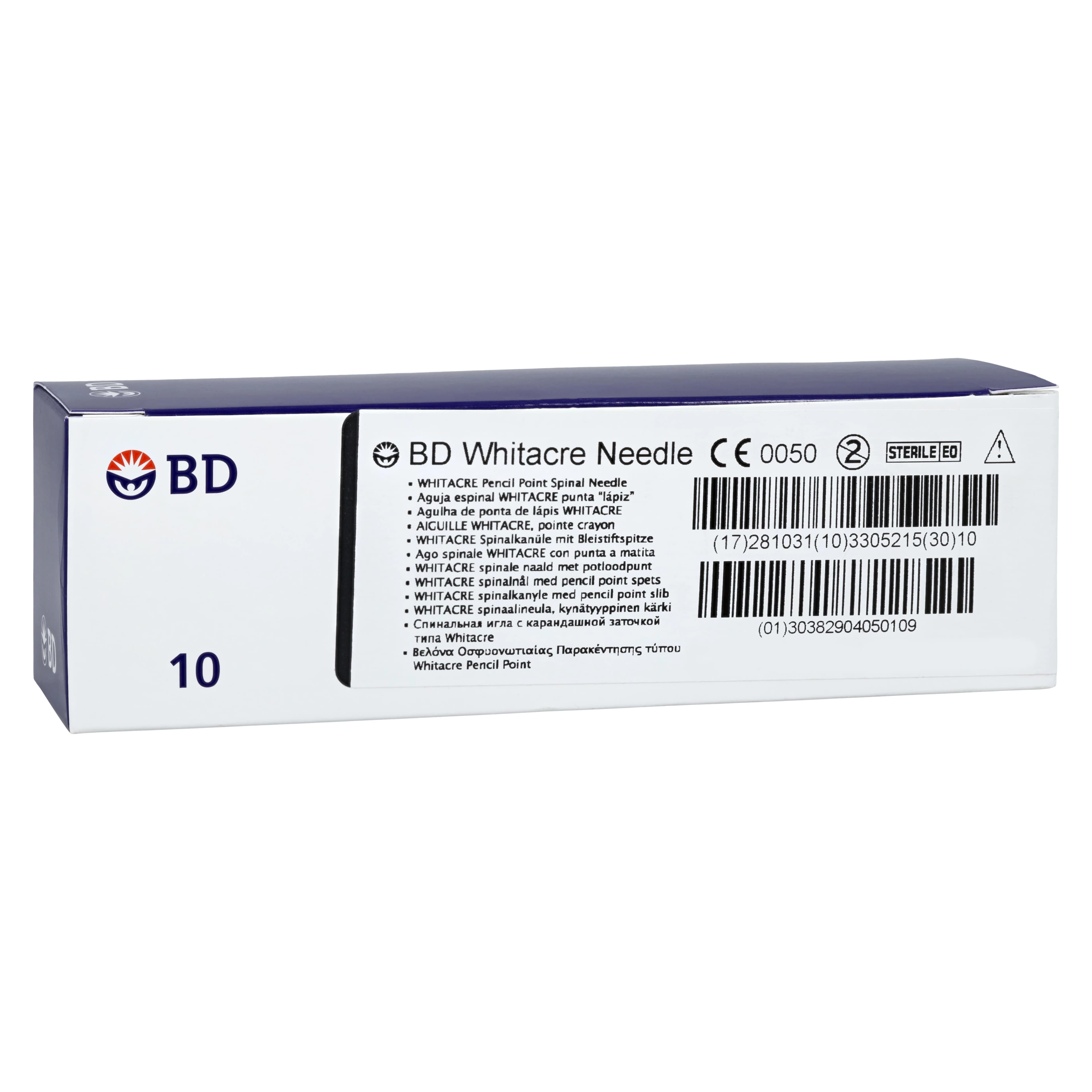 BD Whitacre Anesthesia Spinal Needle, 22G x 3.5", Sterile, Single-Use - Needle Spinal Whitacre - Image 1