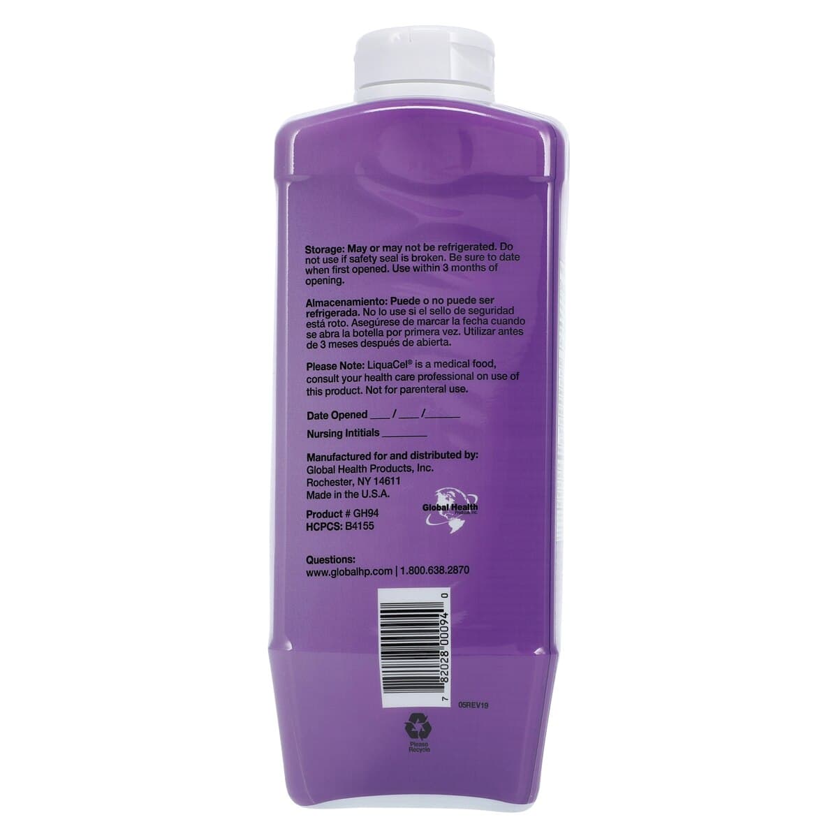 LiquaCel Liquid Protein Supplement, Grape, 32 oz Bottle, 6/Case thumbnail 3