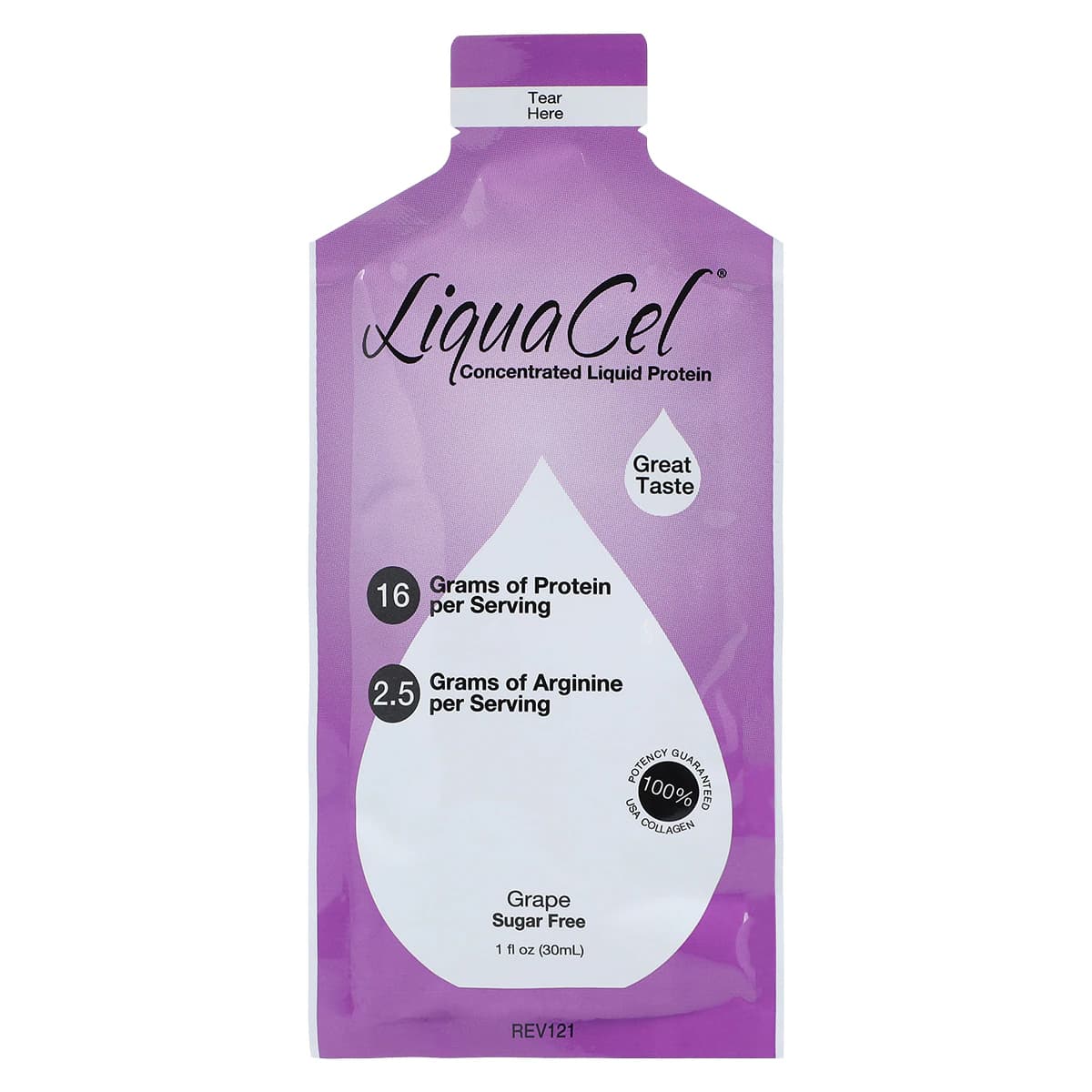 LiquaCel Protein Grape Single Serve Packet, 100/Case - LiquaCel Grape Single Serve - Image 1