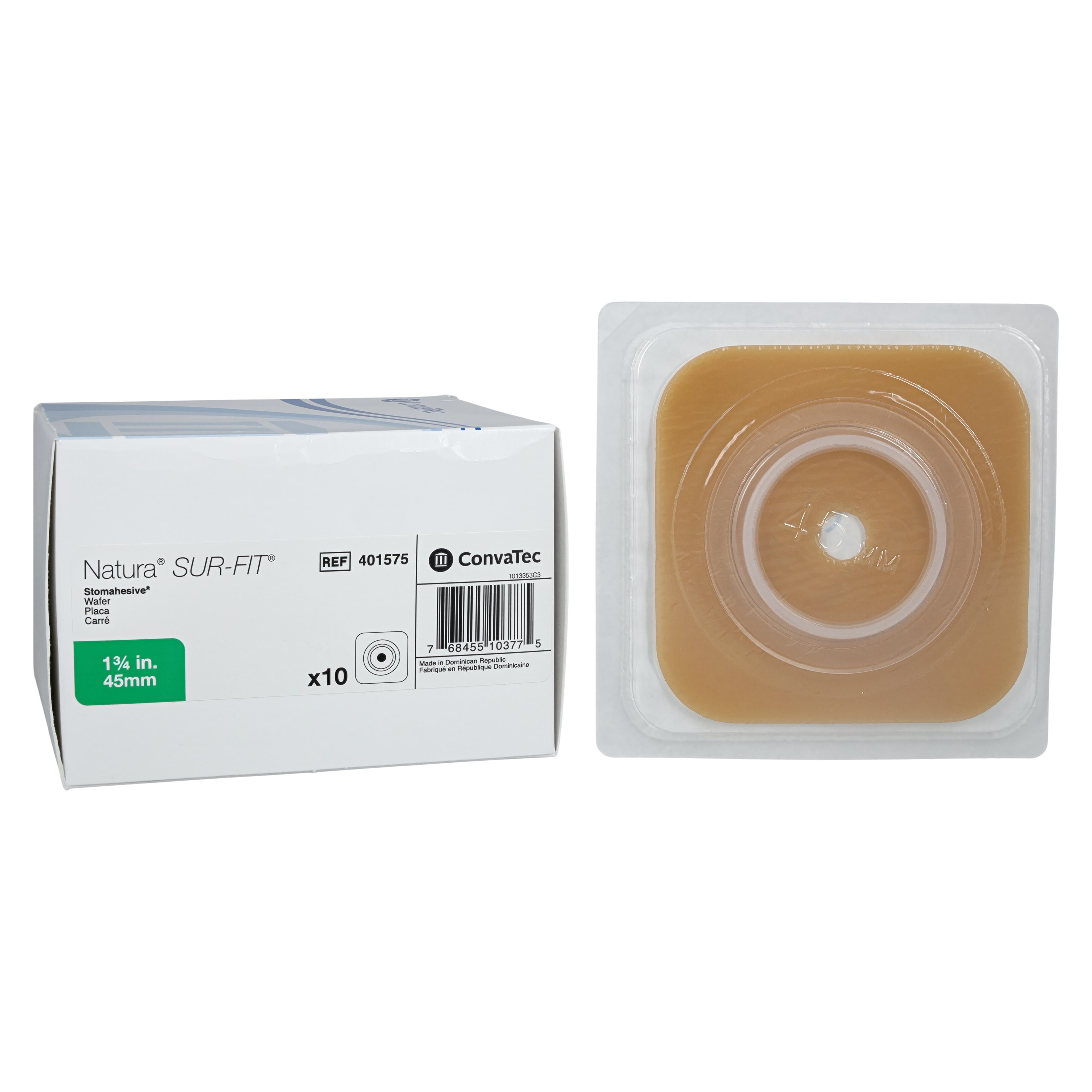 ConvaTec SUR-FIT Natura Stomahesive Skin Barrier with 1-3/4" Flange, 4x4" Cut-To-Fit, 2-Piece thumbnail 2