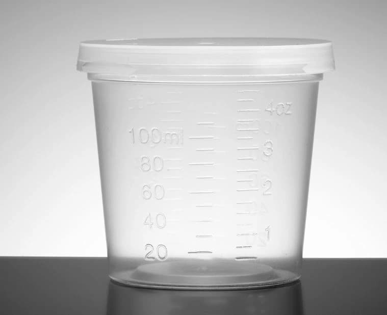 Falcon 110mL Polypropylene Sterile Sample Container, Graduated, No Closure, Clear, 500/Case - Container Sample W/o Lid PP St - Image 1