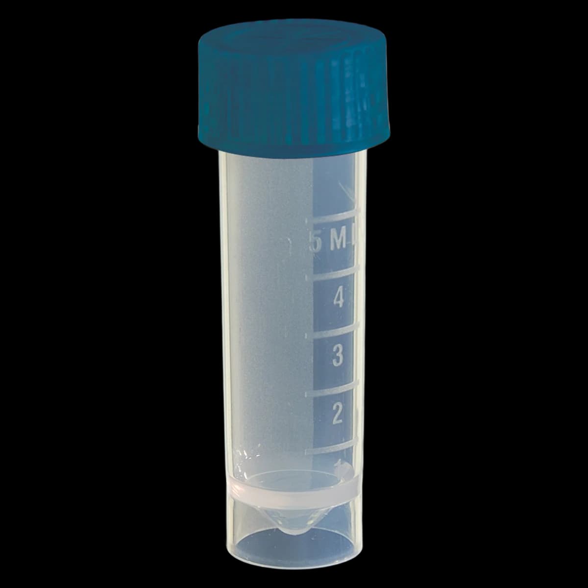 Axygen 5mL Polypropylene Transport Tube with Screw Cap, Non-Sterile, Graduated, Conical Bottom, Self-Standing, 1000/Case - Tube Transport w/Screw Cap NS - Image 1