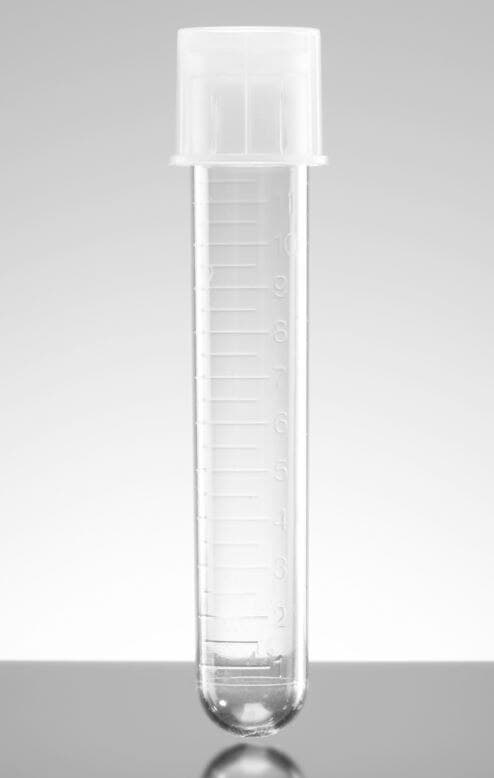 Falcon Polystyrene Test Tube, 14mL, 17x100mm, Clear, Snap Cap, Round Bottom, Sterile, 1000/Case - Tube 14mL PS W/Snap Cap Sterle - Image 1