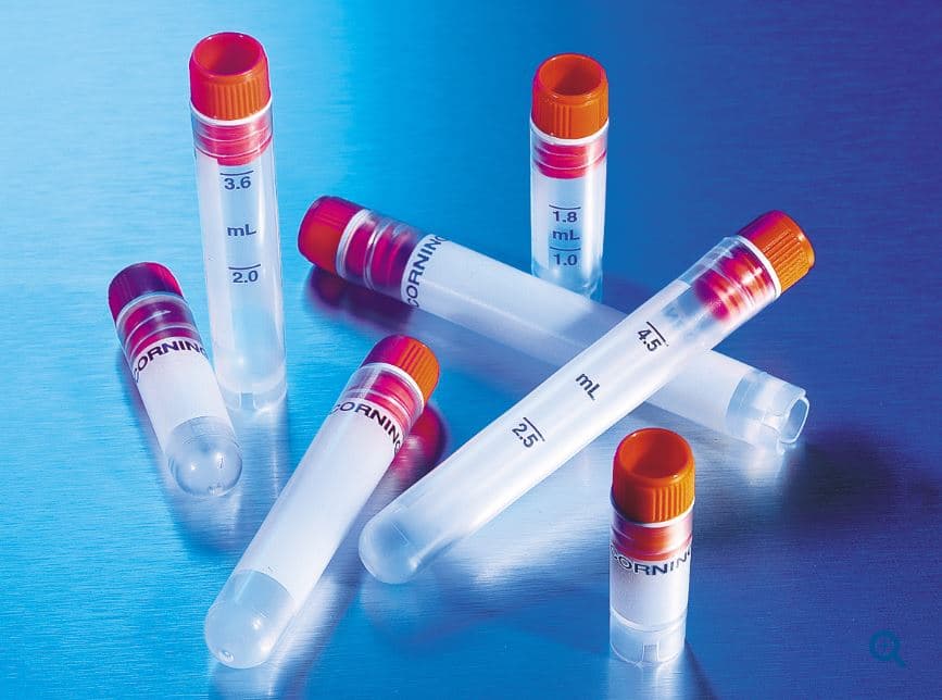 Corning Lifesciences Cryogenic Vial, Polypropylene, 1.2mL, Internal Thread, Conical Bottom, Self-Standing, Sterile, 500/Case - Cryovial Self Standing PP Strl - Image 1