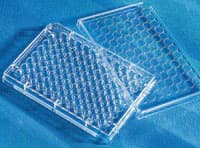 Corning 96-Well Round Bottom Polystyrene Microplate, 330 µL, Clear, Without Lid, Sterile, 100/Case - Plate 96-Well PS w/o Lid Strl - Image 1