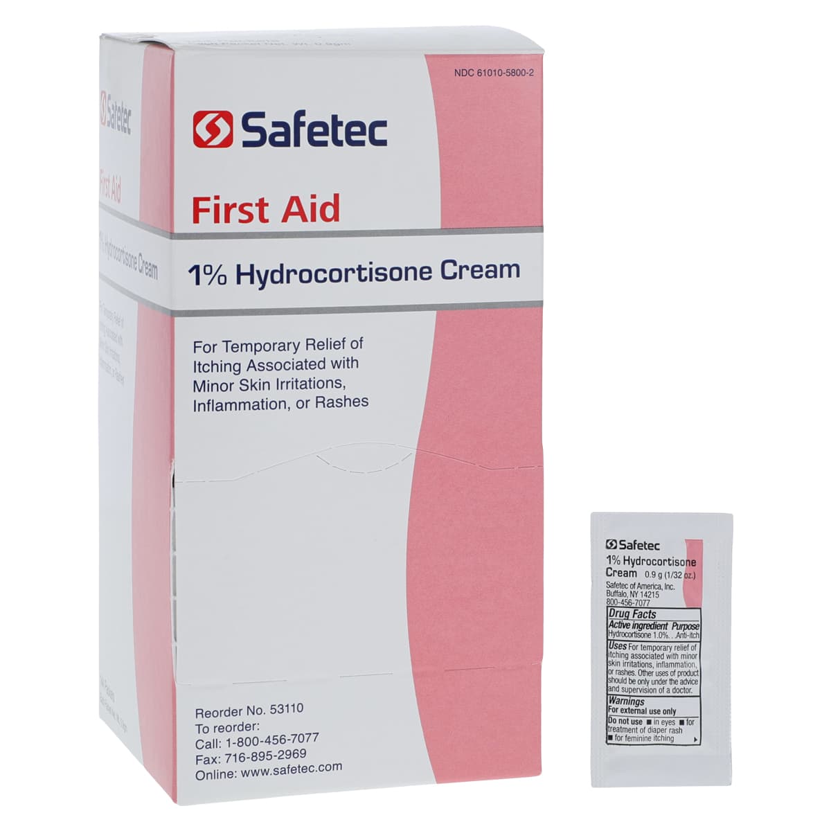 Hydrocortisone 1% Topical Cream, 0.9g Foil Packet, 144/Box, Safetec thumbnail 2