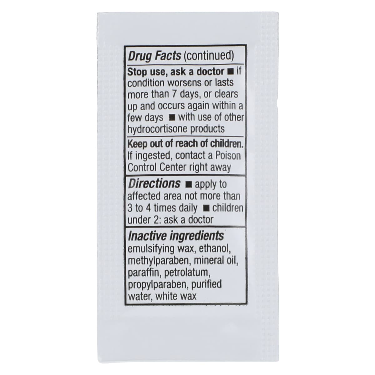 Hydrocortisone 1% Topical Cream, 0.9g Foil Packet, 144/Box, Safetec thumbnail 4