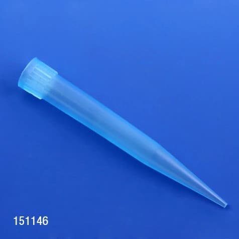 Globe Scientific Universal Pipette Tips, 100-1000 µL, Non-Graduated, 70 mm, Non-Sterile, Blue, Bulk, 1000/Case thumbnail 2